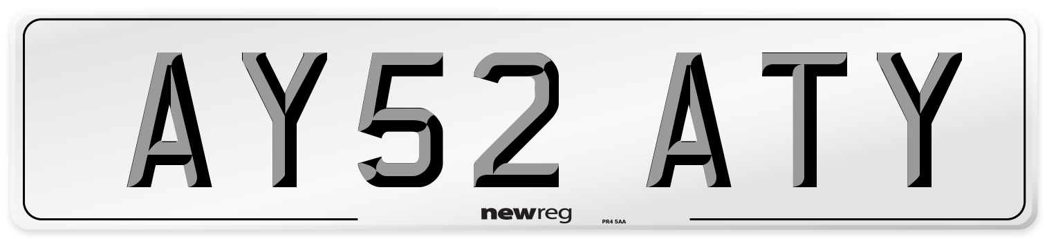 AY52 ATY Number Plate from New Reg